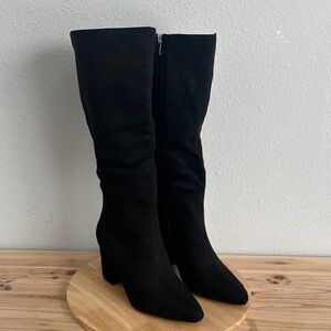 Journee Collection Womens Ameylia-Wc Wide Calf Block Heel Dress Boots 9.5 wdwc